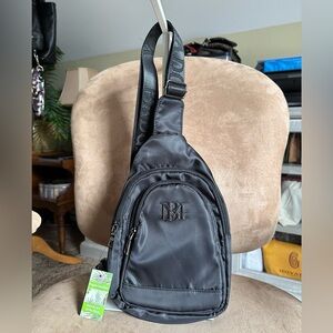 Badgley Mischka Fanny Pack or Crossbody Bag, Nylon Black, New w/ Tag
